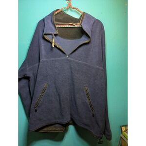 Most Wanted Mens XXL Fleece Pullover Quarter Zip Navy Blue Outdoor Gorpcore